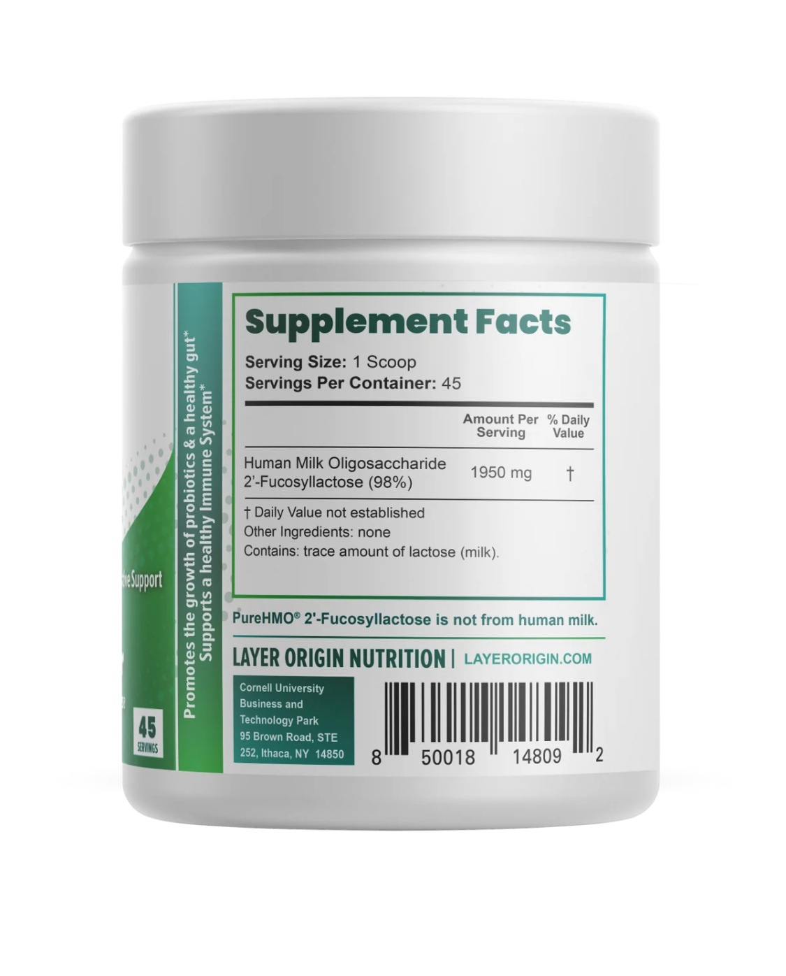 Layered Origin PureHMO® Human Milk Oligosaccharide (HMO 2'FL) Super Prebiotic Fiber