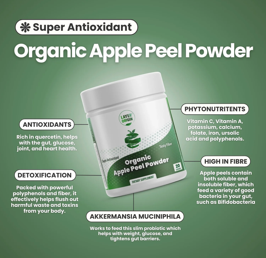 Layered Origin Organic Apple Peel Powder